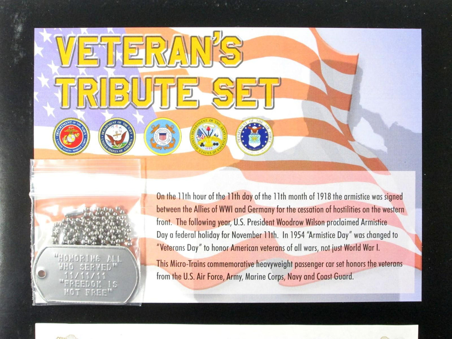 N Scale **VETERAN'S TRIBUTE** RPO Passenger 5-Set - Micro Trains 99321140 **RARE