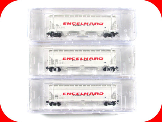 N Scale **ENGELHARD** Covered Hopper 3-Set #2 - Intermountain PWRS Special *RARE