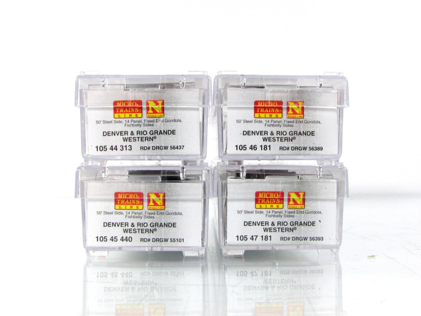 N Scale ***DENVER RIO GRANDE*** Weathered Gondola 4-Pack - Micro Trains 98305036