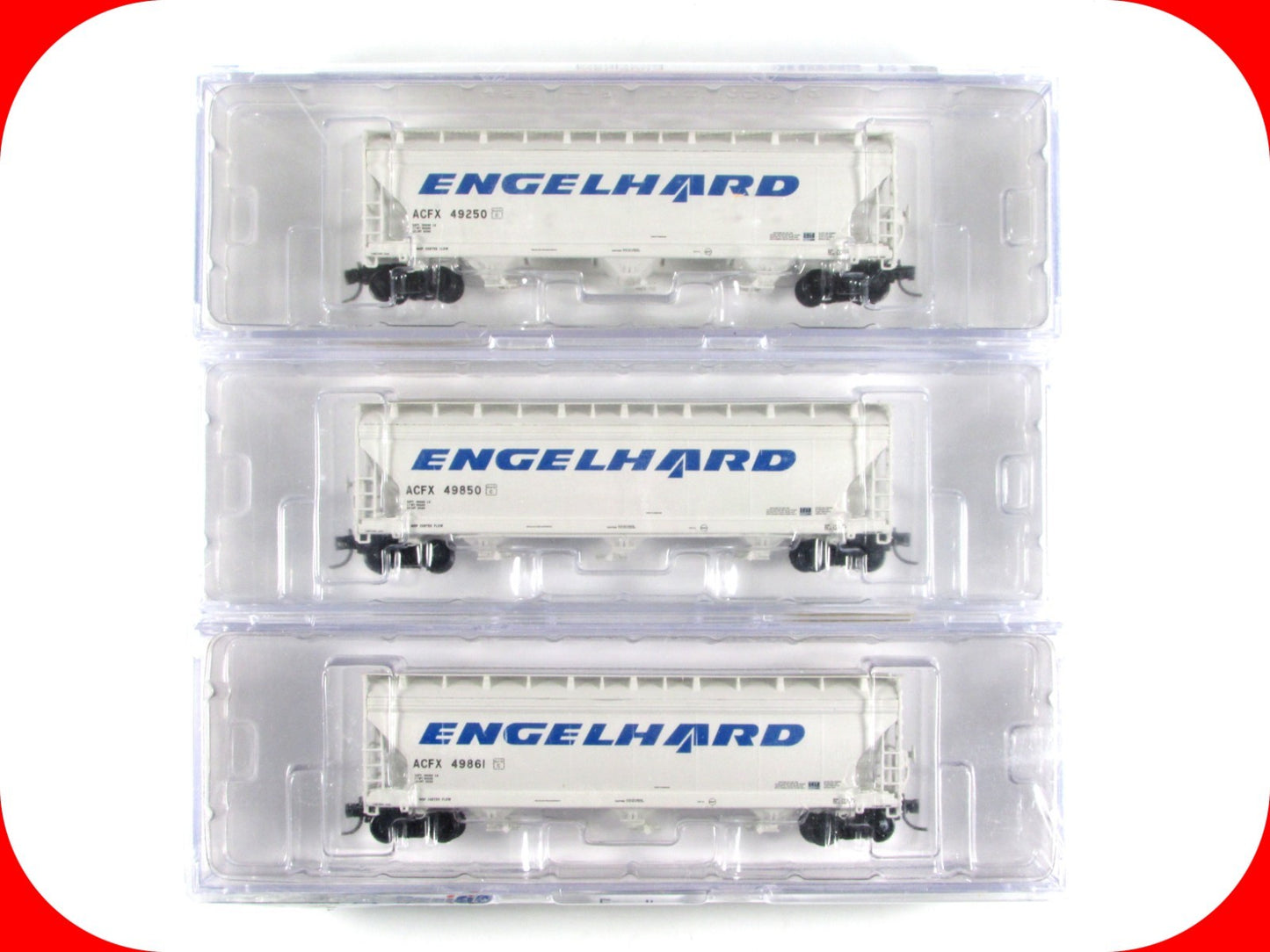 N Scale **ENGELHARD** Covered Hopper 3-Set #1 - Intermountain PWRS Special *RARE