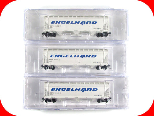 N Scale **ENGELHARD** Covered Hopper 3-Set #1 - Intermountain PWRS Special *RARE