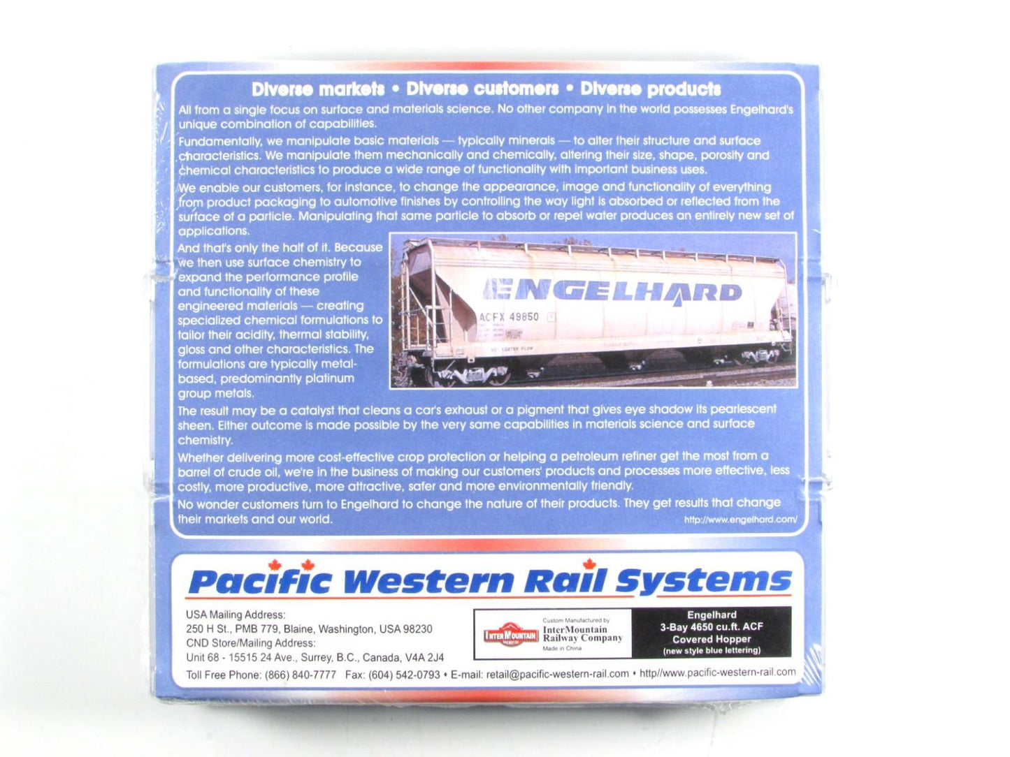 N Scale **ENGELHARD** Covered Hopper 3-Set #1 - Intermountain PWRS Special *RARE