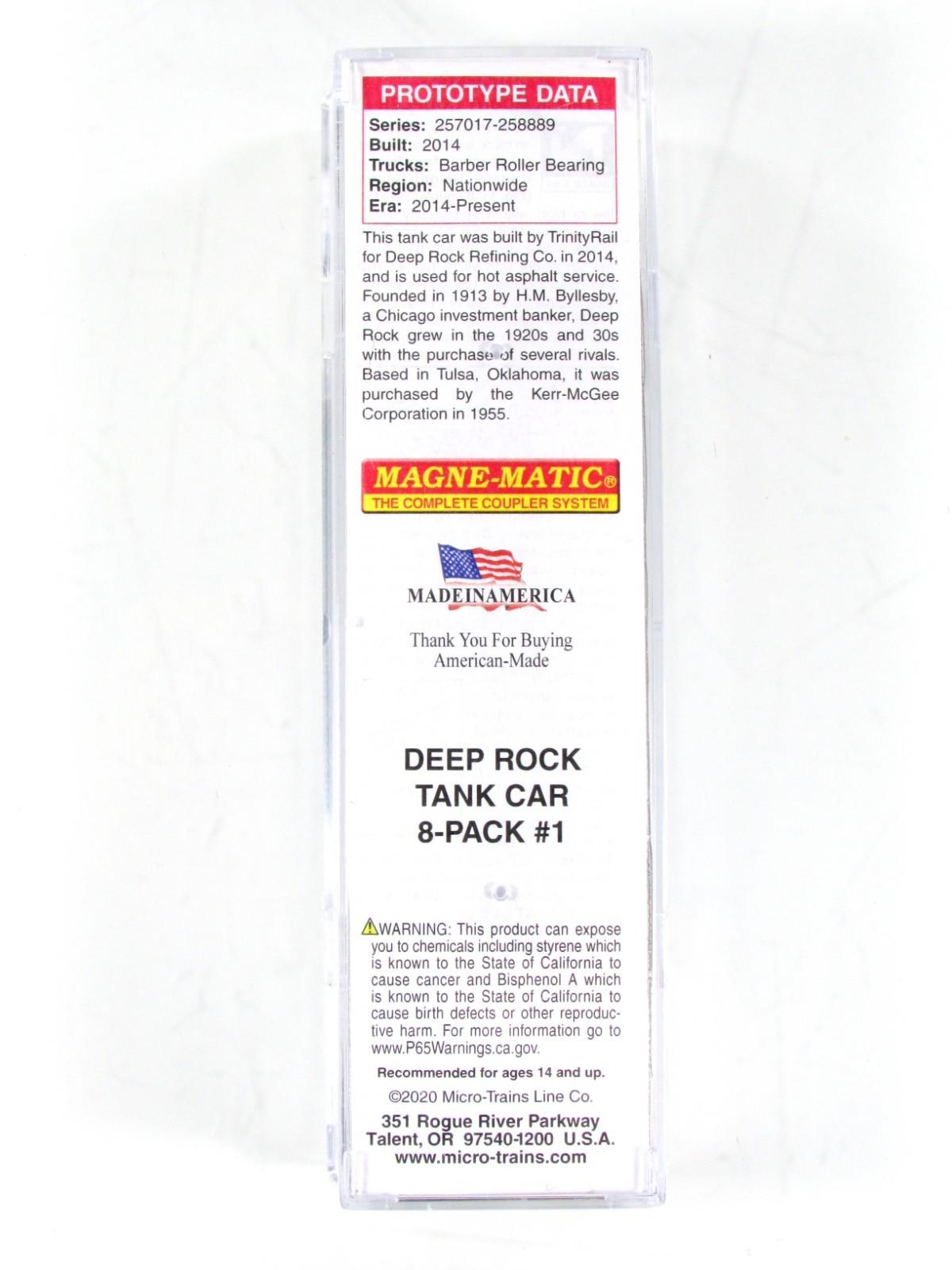 N Scale **DEEP ROCK** 56' General Service Tank Car 8-Pack -Micro Trains 99300821