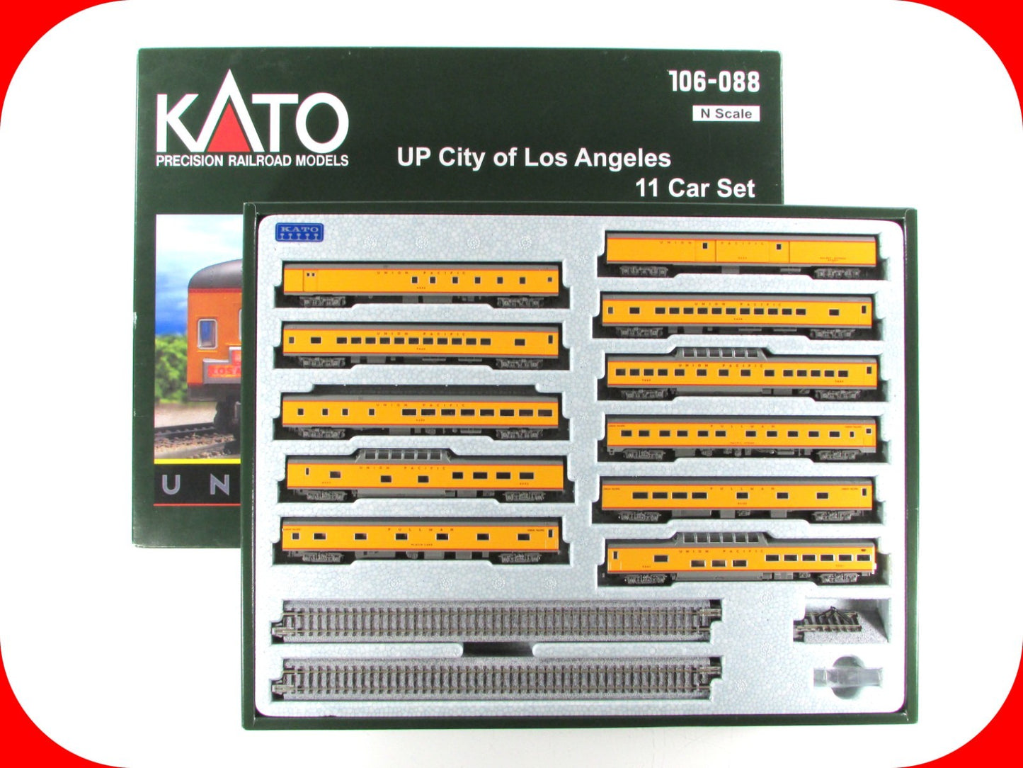N Scale **UNION PACIFIC CITY of LOS ANGELES* 11-Car Passenger Set - Kato 106-088