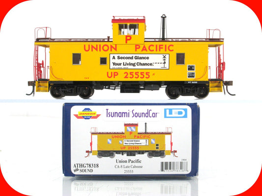 HO Scale **UNION PACIFIC** CA-8 Caboose #25555 - Athearn, DCC Tsunami Sound, LED