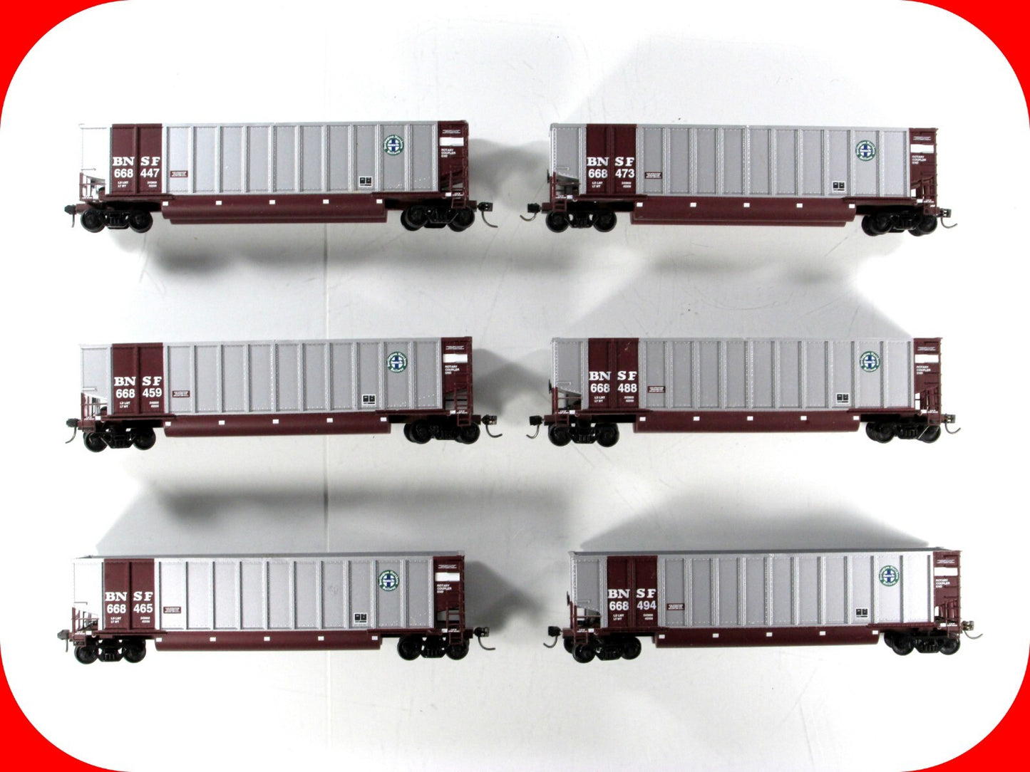 HO Scale ***BNSF*** Bethgon Coalporter 6-Pack Set ------------ Walthers 932-5331