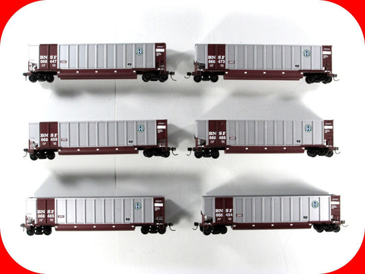 HO Scale ***BNSF*** Bethgon Coalporter 6-Pack Set ------------ Walthers 932-5331