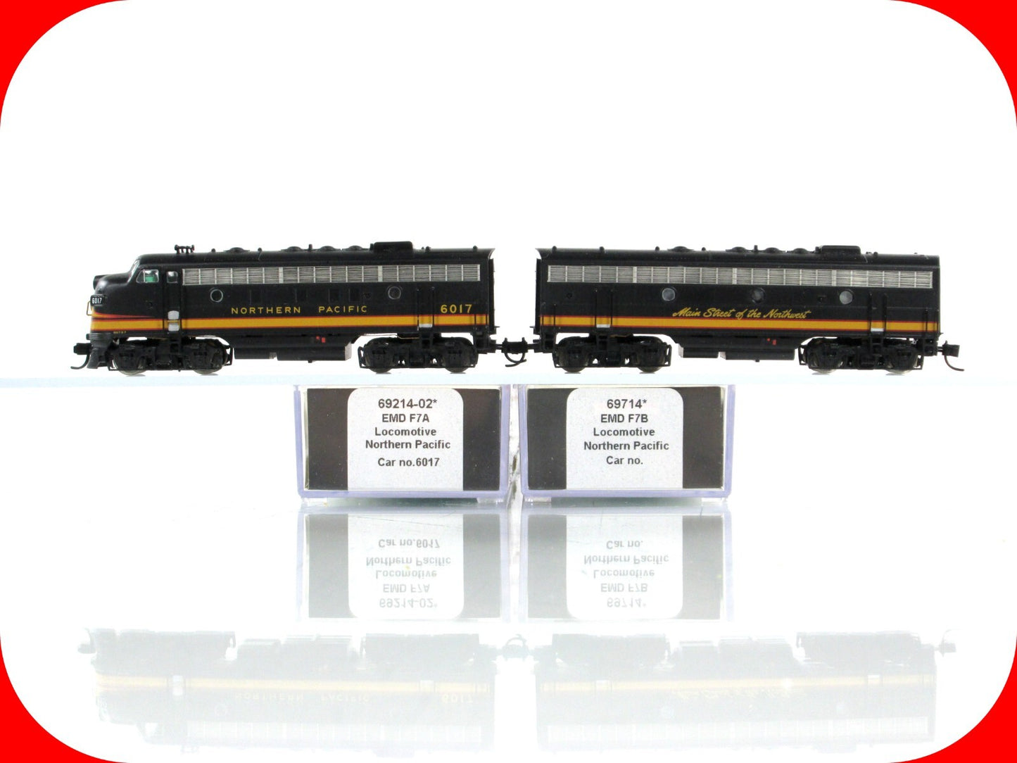 N Scale ***NORTHERN PACIFIC*** F7 A/B #6017 -Intermountain 69214, 69714 *DCC Rdy
