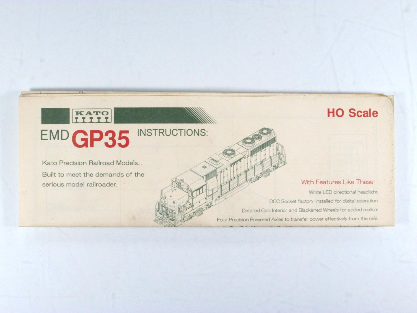HO Scale ***GREAT NORTHERN*** SD35 Phase 1, GN 3006 -- Kato 37-3003, DCC Ready