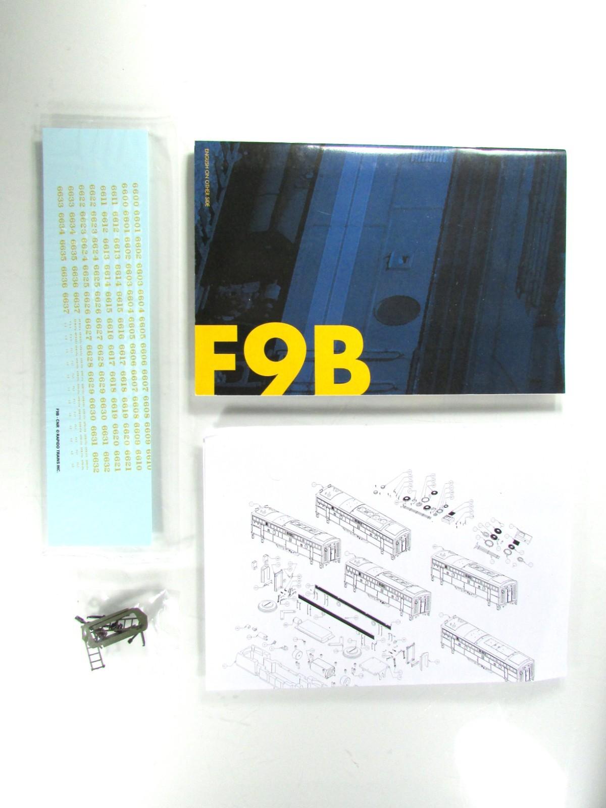 HO Scale ***CANADIAN NATIONAL*** F9B Locomotive #6603 - Rapido 221602, DCC Sound