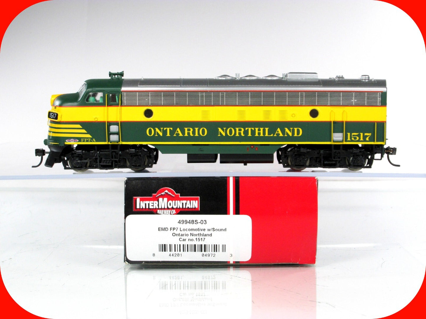 HO Scale ***ONTARIO NORTHLAND*** FP7A #1517 -Intermountain 49948S, DCC QSI Sound