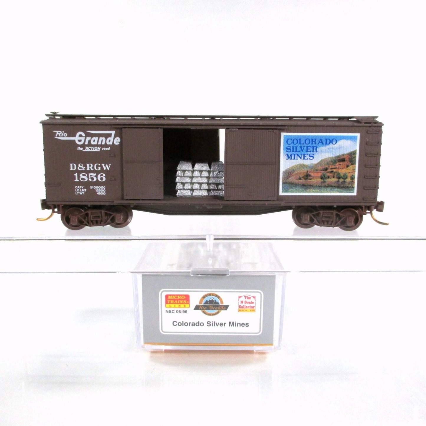 N Scale ***COLORADO SILVER MINES*** Box Car,  D&RGW 1856 -  Micro Trains Special