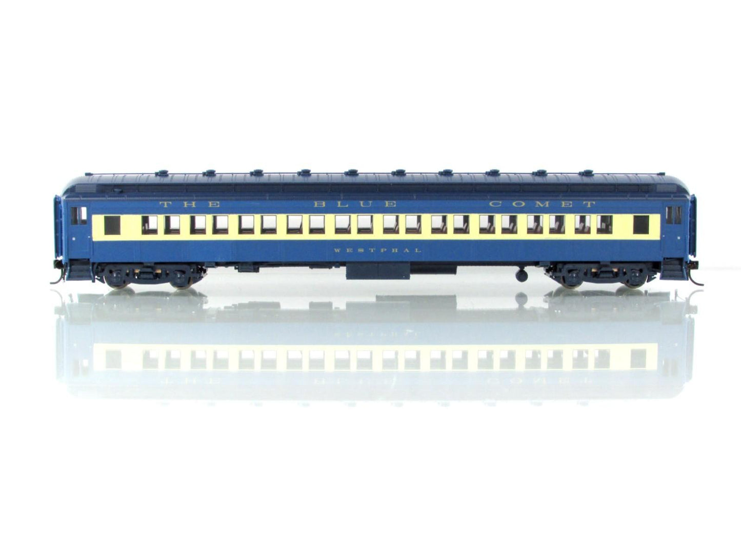HO Scale ***CNJ BLUE COMET*** 80' Coach *WESTPHAL* ----- Broadway 6436, Lighted
