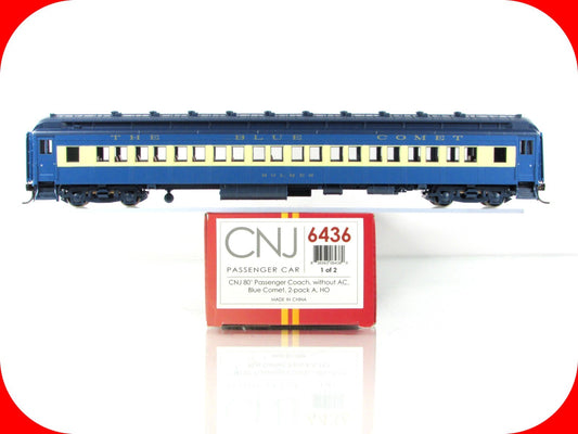 HO Scale ***CNJ BLUE COMET*** 80' Coach *HOLMES* ------- Broadway 6436, Lighted