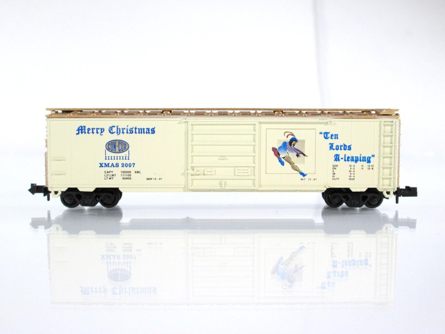 N Scale 12 Days Christmas **TEN LORDS A-LEAPING** Box Car - Con-Cor 02007N *RARE