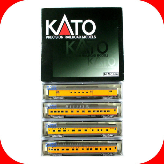N Scale ***UNION PACIFIC** Smoothside Passenger Car 4-Pack Set B - Kato 106-1055