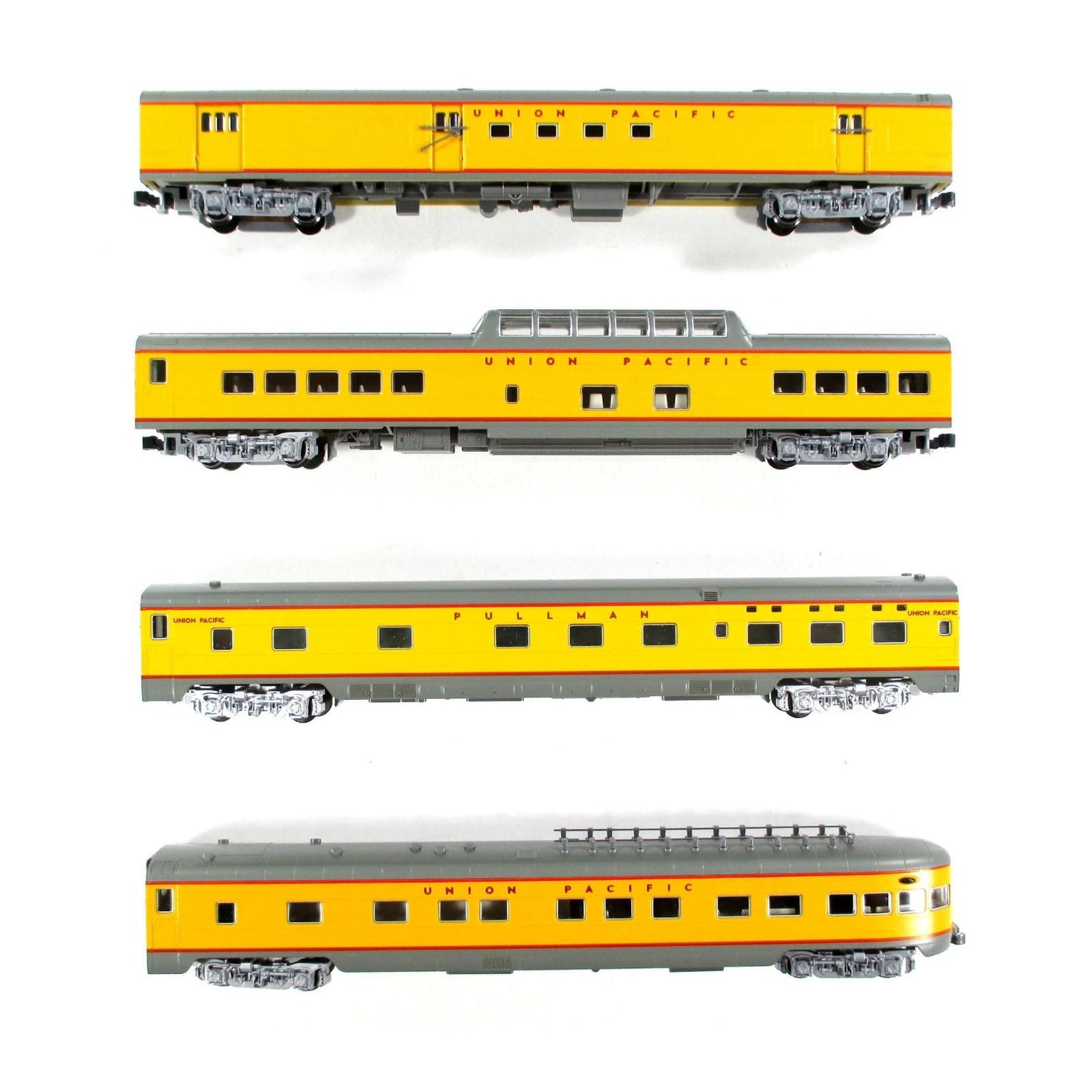 N Scale ***UNION PACIFIC** Smoothside Passenger Car 4-Pack Set B - Kato 106-1055