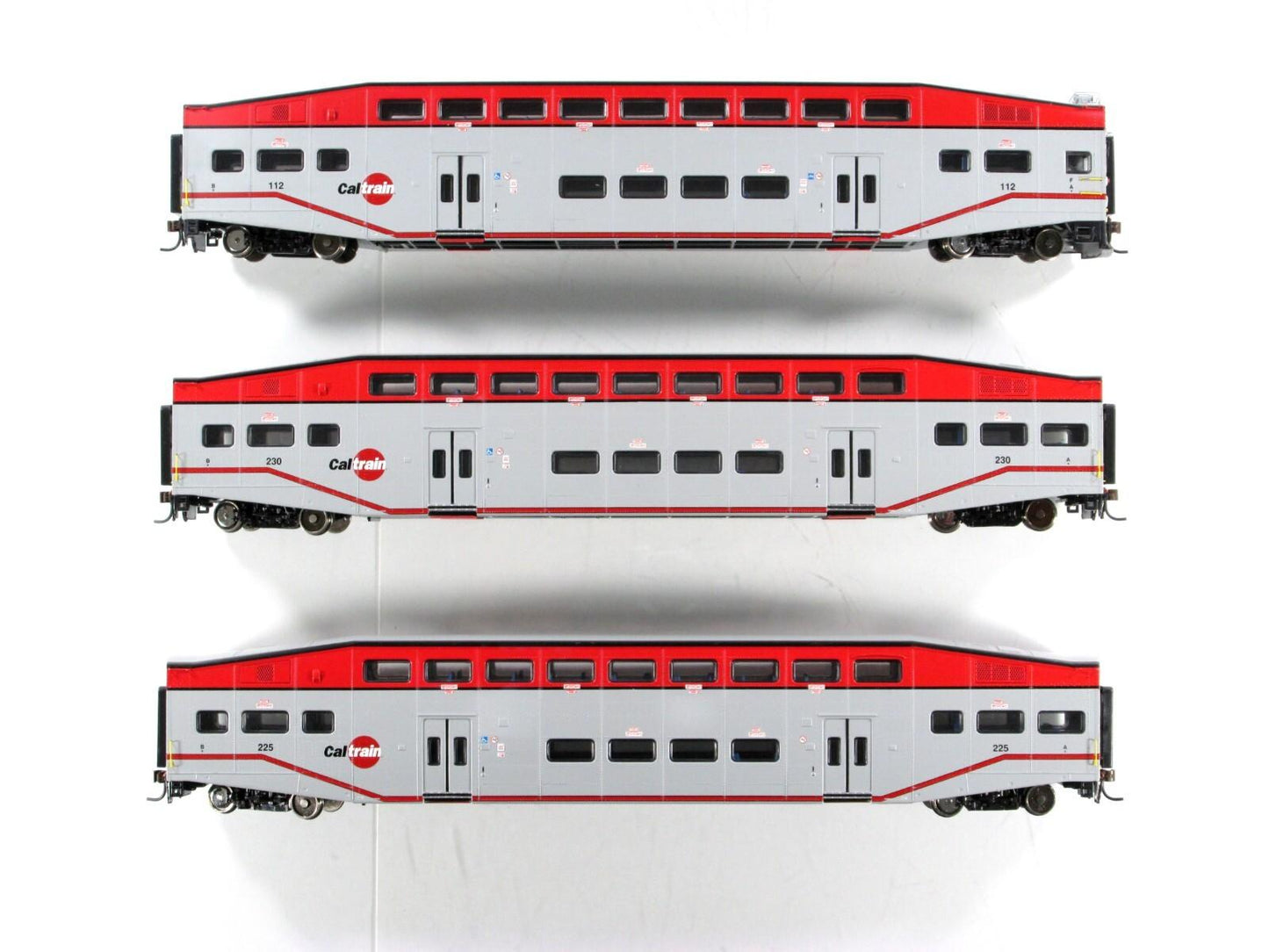 HO Scale ***CALTRAIN*** Bombardier Passenger Set #112, 225, 230 -- Athearn 25909