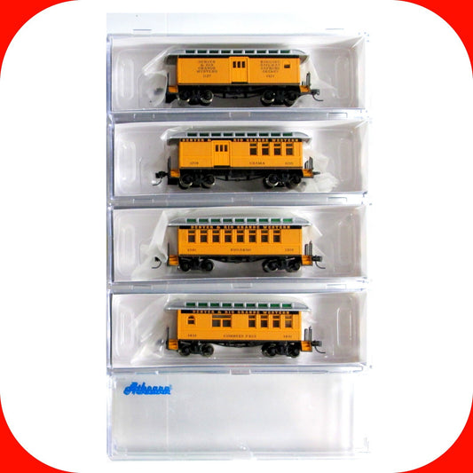 N Scale ***DENVER RIO GRANDE*** Silverton Overton 4-Car Set --- Athearn ATH11030
