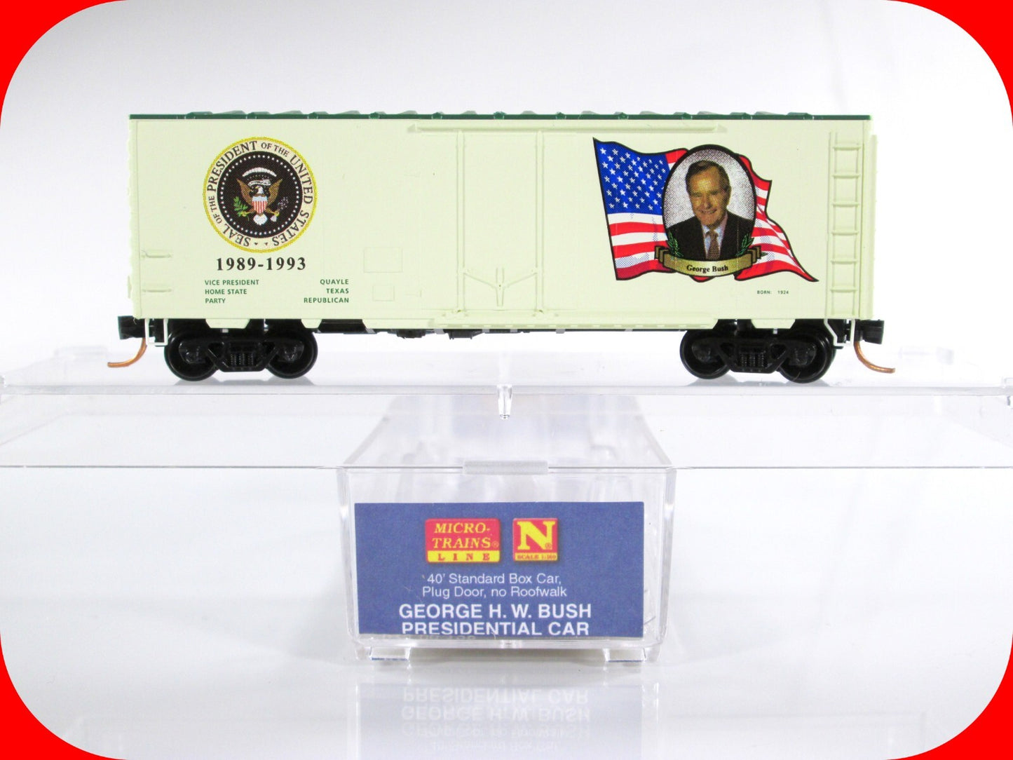 N Scale ***GEORGE H W BUSH*** Presidential Box Car -Micro Trains 07400128 **RARE