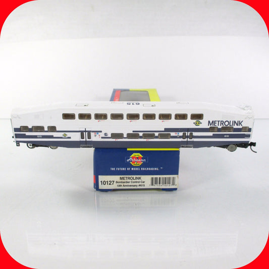 N Scale ***METROLINK*** Bombardier Commuter Control Car #615 ----- Athearn 10127