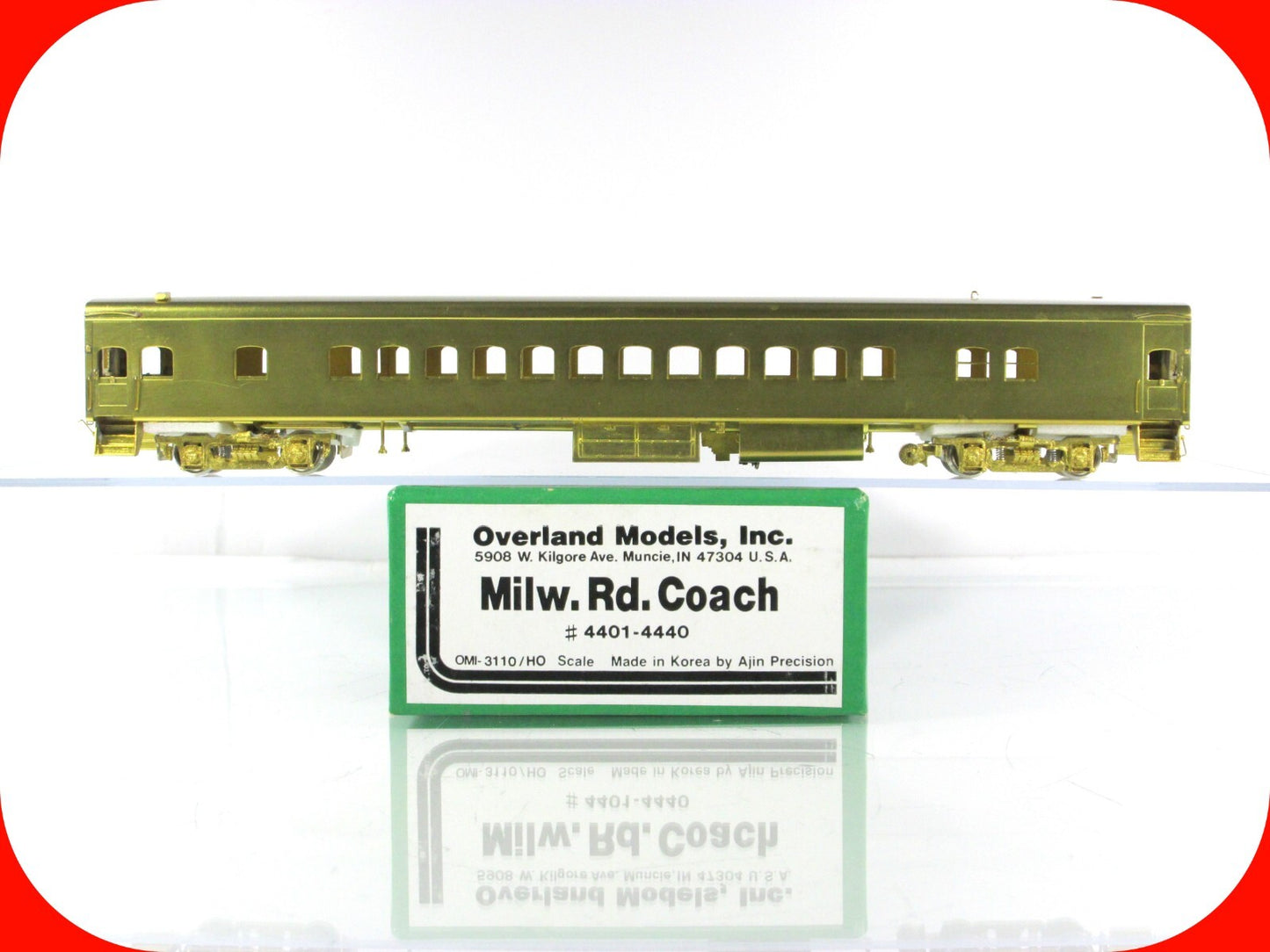 HO Scale BRASS ***MILWAUKEE ROAD HIAWATHA*** Coach #4401-4440 -- Overland Models