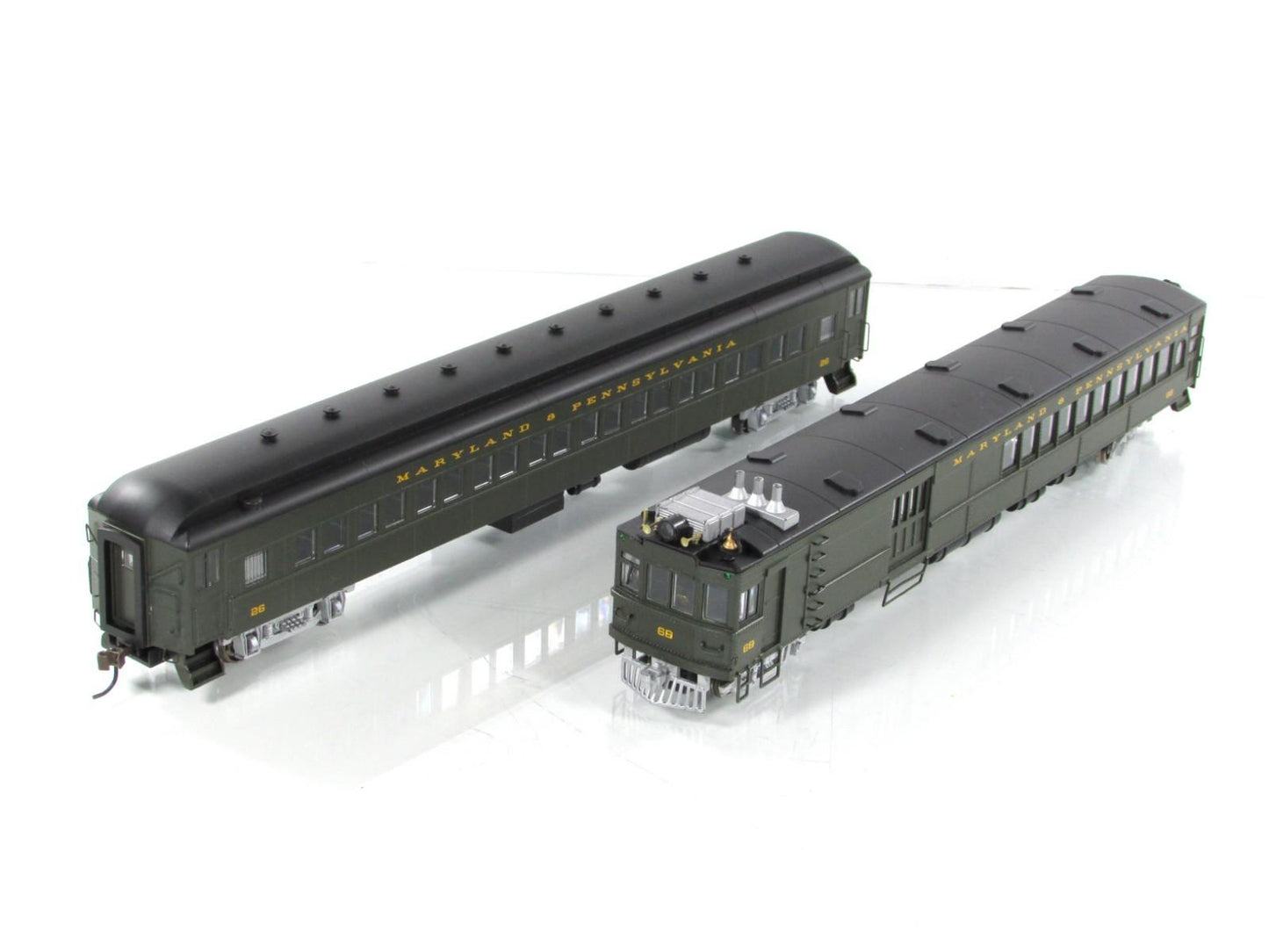 HO Scale **MARYLAND & PENNSYLVANIA** Doodlebug & Coach -- Bachmann 81424, w/ DCC
