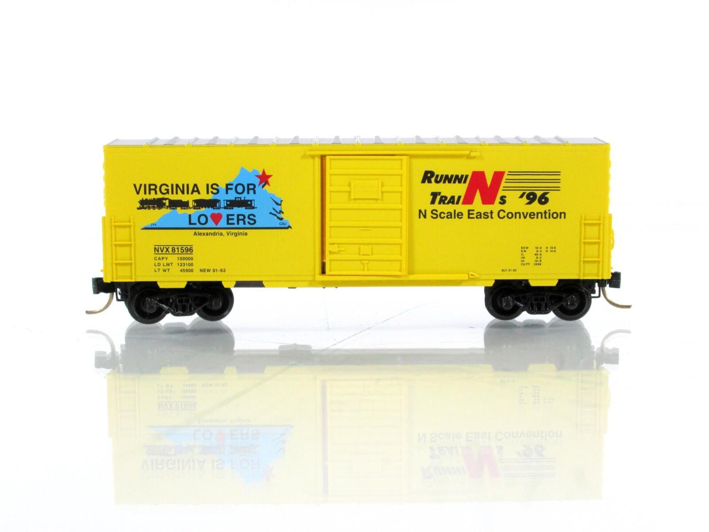 N Scale ***VIRGINIA is for LOVERS*** Box Car, NVX 81596 --- Micro Trains Special