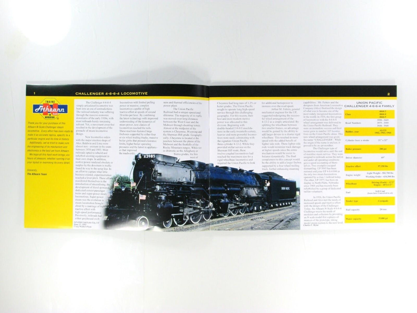 N Scale **UNION PACIFIC** 4-6-6-4 CHALLENGER #3985 - Athearn 25741, DCC Tsunami2