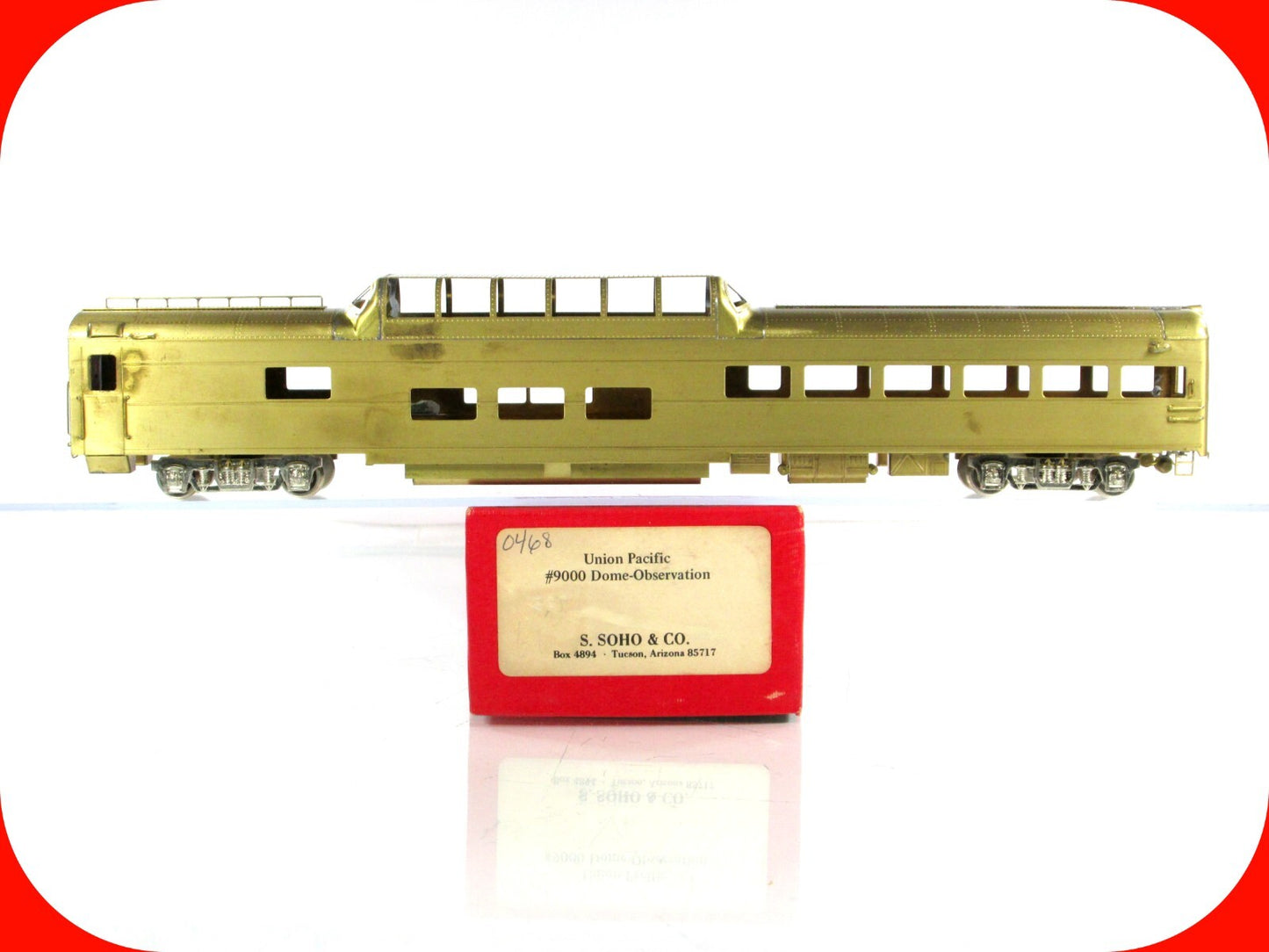 HO Scale BRASS ***UNION PACIFIC*** Dome-Chair Passenger Car #9000 - Soho 0468
