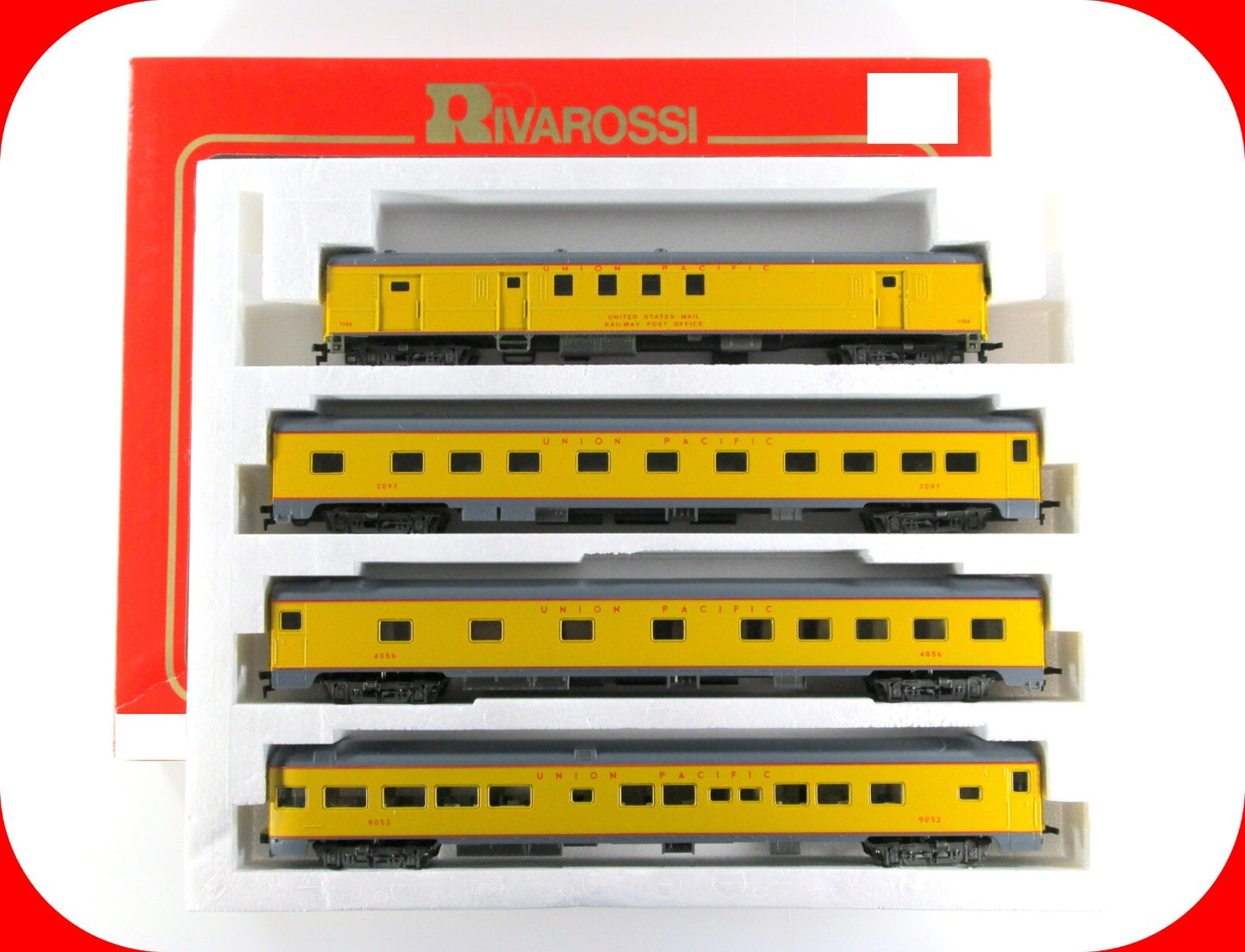 HO Scale ***UNION PACIFIC*** 1930s Lightweight Passenger Set B -- Rivarossi 6965