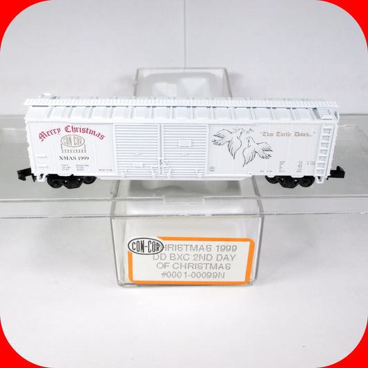 N Scale **TWO TURTLE DOVES** 12 Days of Christmas 50' Box Car --- Con-Cor 00099N