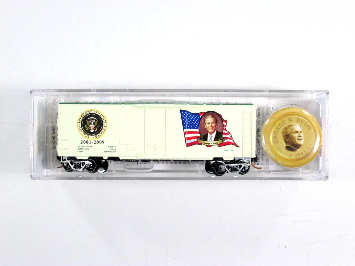 N Scale ***GEORGE W BUSH*** Presidential Box Car - Micro Trains 07400128 **RARE*