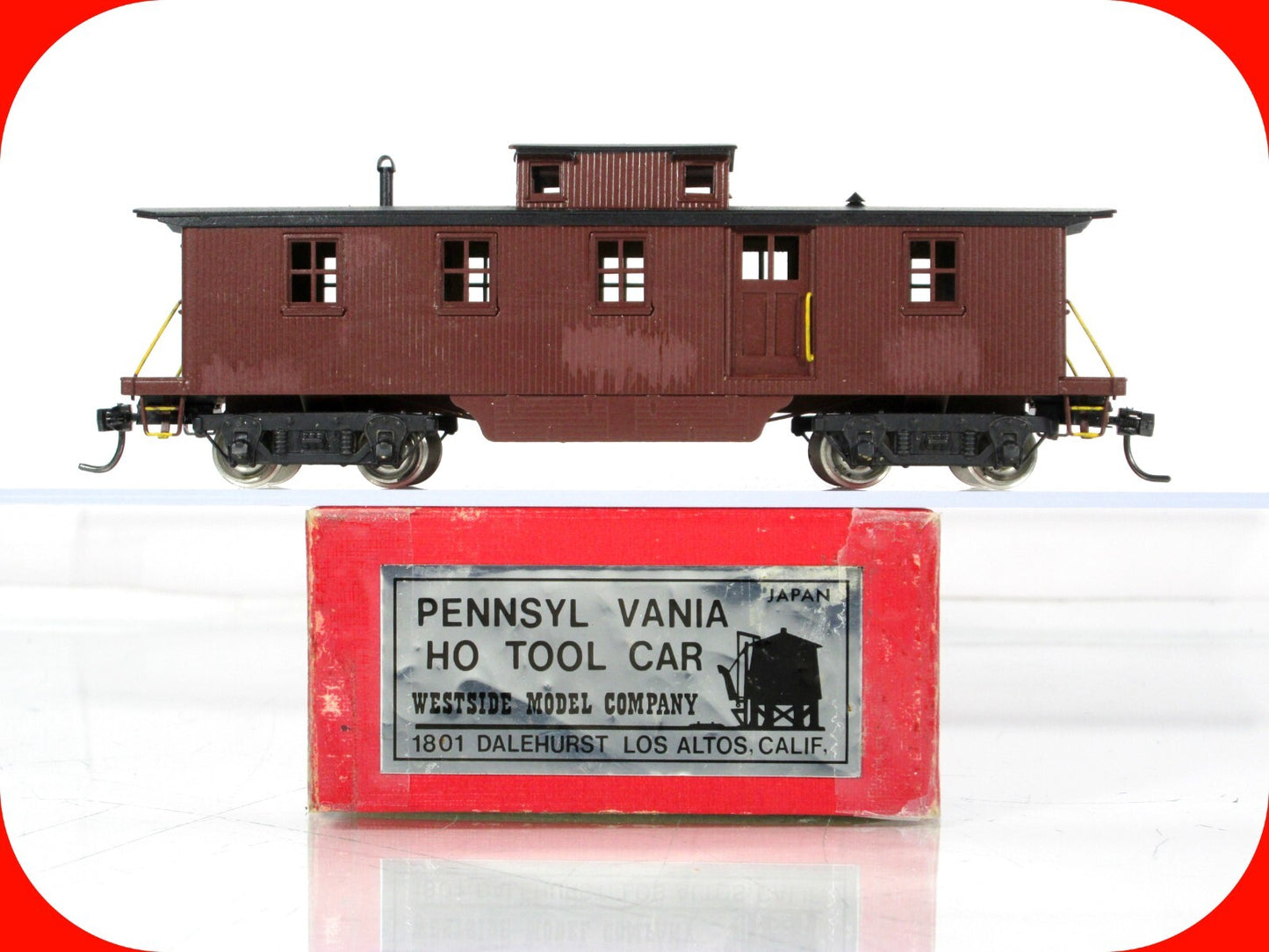 HO Scale BRASS **PENNSYLVANIA** MoW Tool Car / Caboose - by Westside, Knuckle Cp