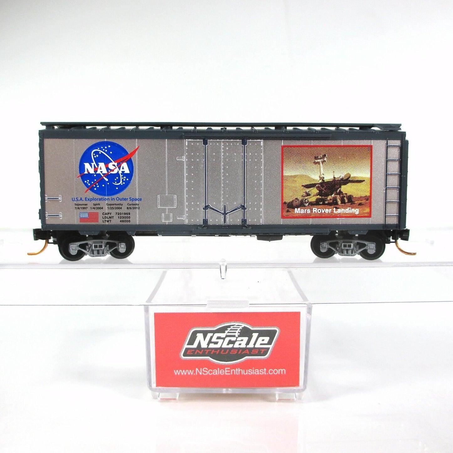 N Scale ***NASA MARS ROVER*** Galaxy 40' Box Car - Micro Trains NSE 12-02 **RARE