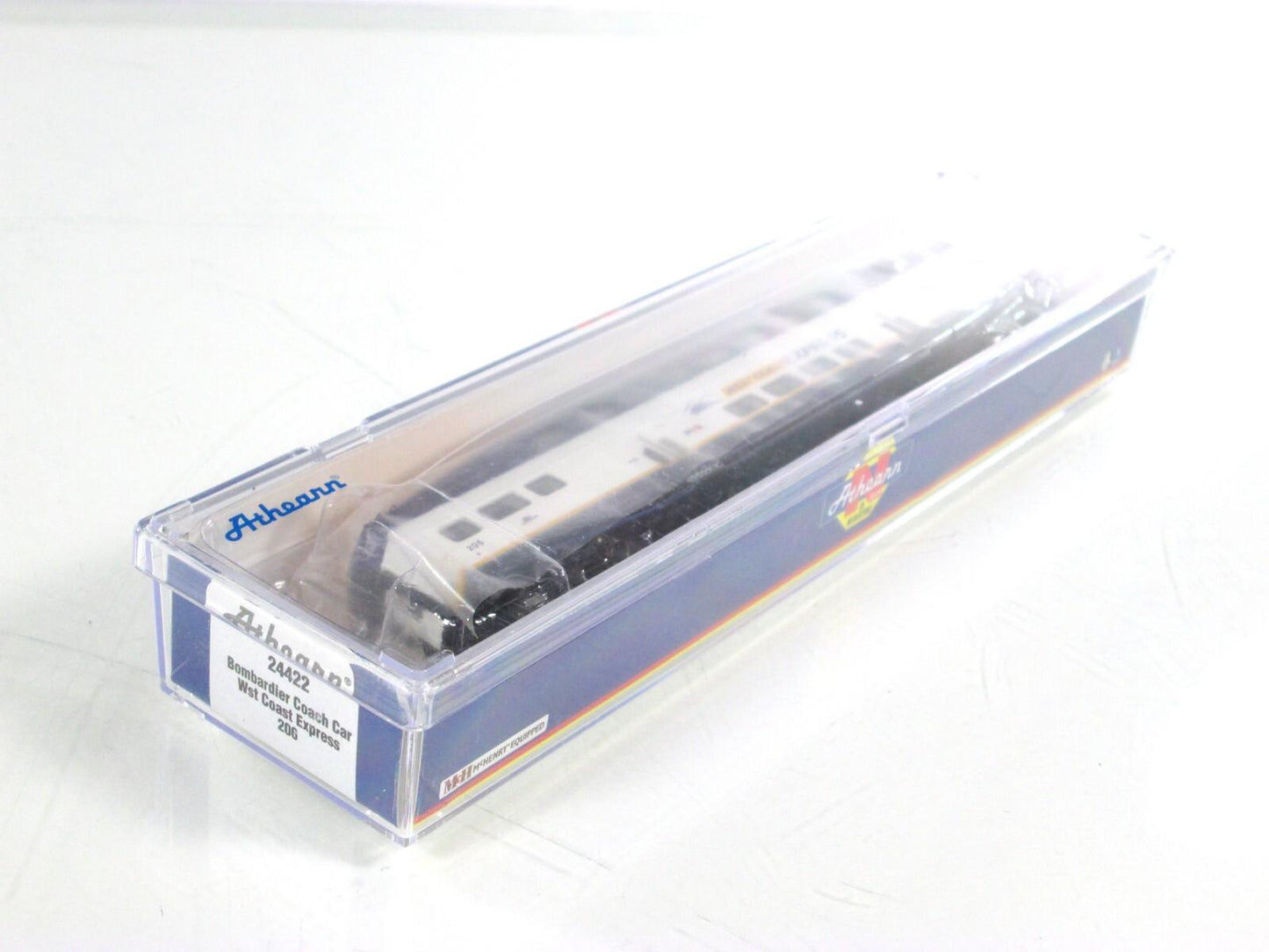 N Scale ***WEST COAST EXPRESS*** Bombardier Coach Car #206 ------- Athearn 24422