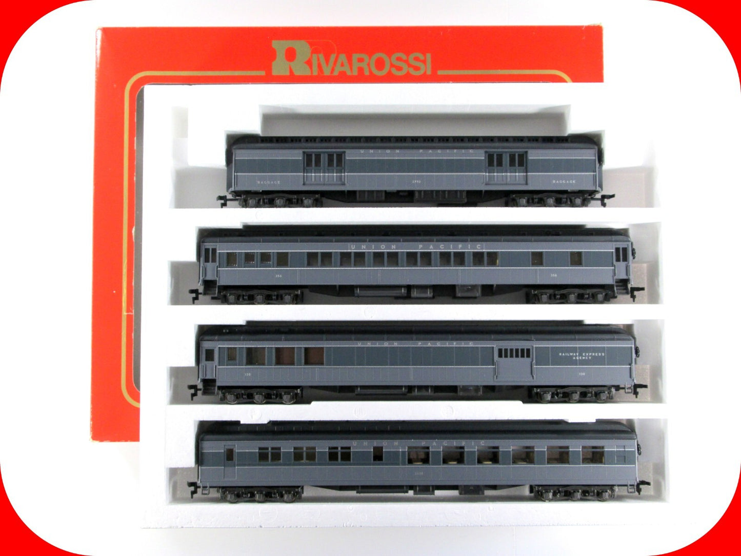 HO Scale *UNION PACIFIC GRAY* 1920s Heavyweight Passenger Set A - Rivarossi 6922