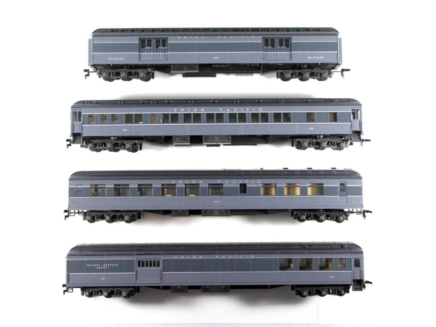 HO Scale *UNION PACIFIC GRAY* 1920s Heavyweight Passenger Set A - Rivarossi 6922