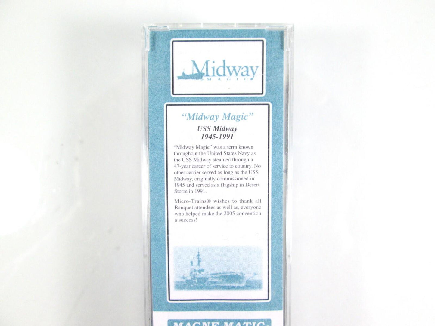 N Scale *MIDWAY MAGIC* Aircraft Carrier Box Car NSC 2005 - Micro Trains Special
