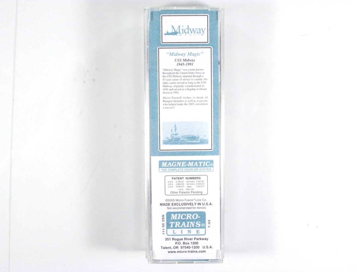 N Scale *MIDWAY MAGIC* Aircraft Carrier Box Car NSC 2005 - Micro Trains Special