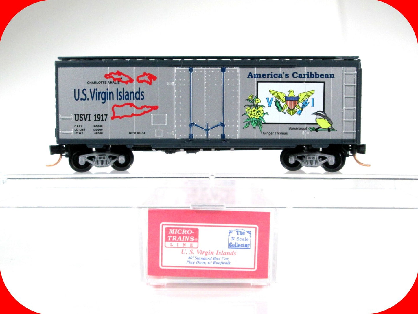 N Scale **US VIRGIN ISLANDS** Box Car USVI 1917 - Micro Trains NSC Special 04-72