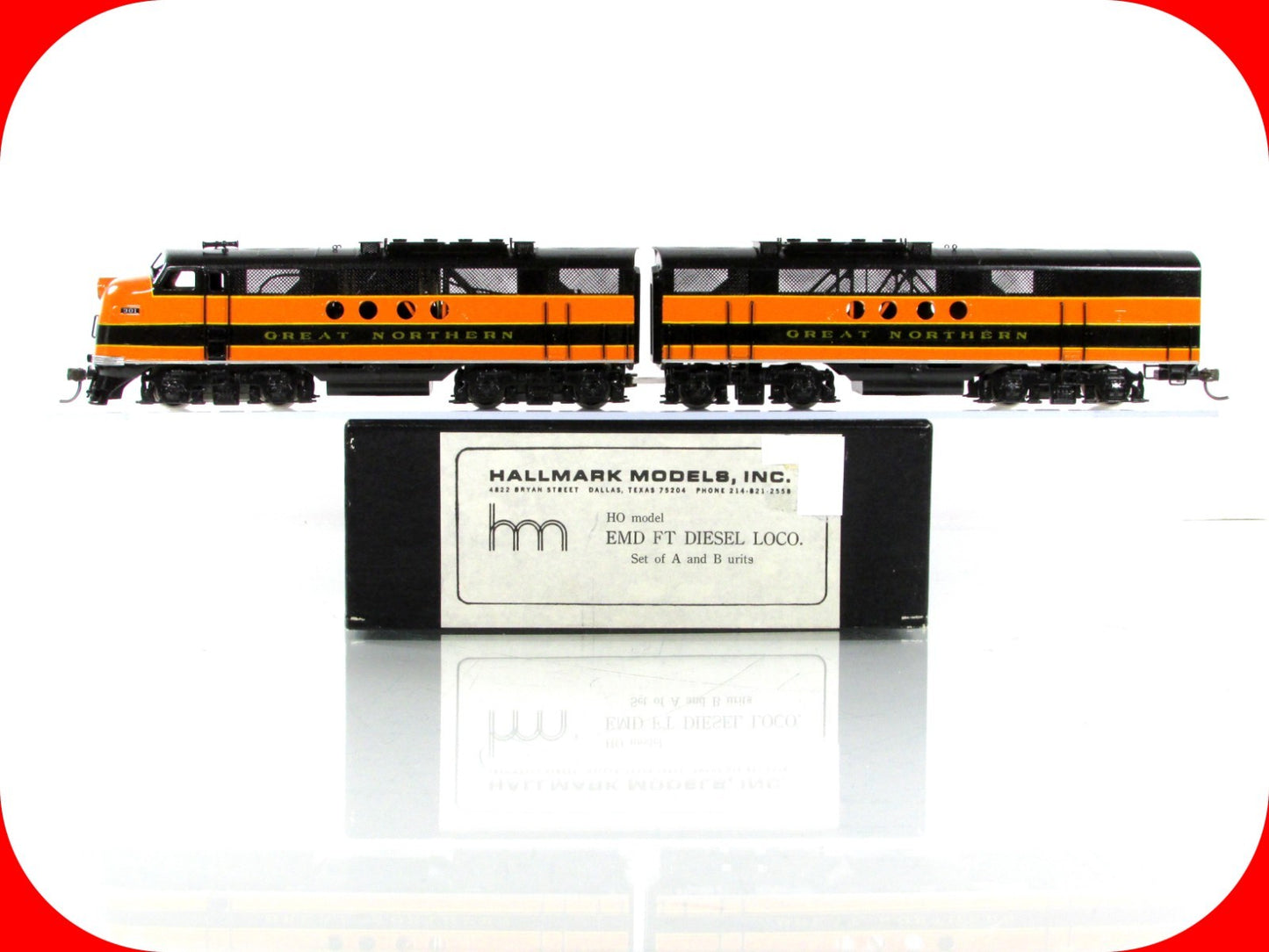 HO Scale BRASS *GREAT NORTHERN* FT AB - HALLMARK, Professional Paint, Knuckle Cp