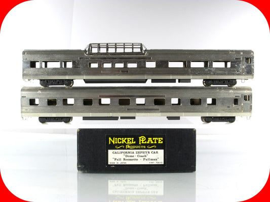 HO Scale BRASS *CALIFORNIA ZEPHYR* Dome, Roomette, CB&Q,D&RGW -Nickel Plate Prod