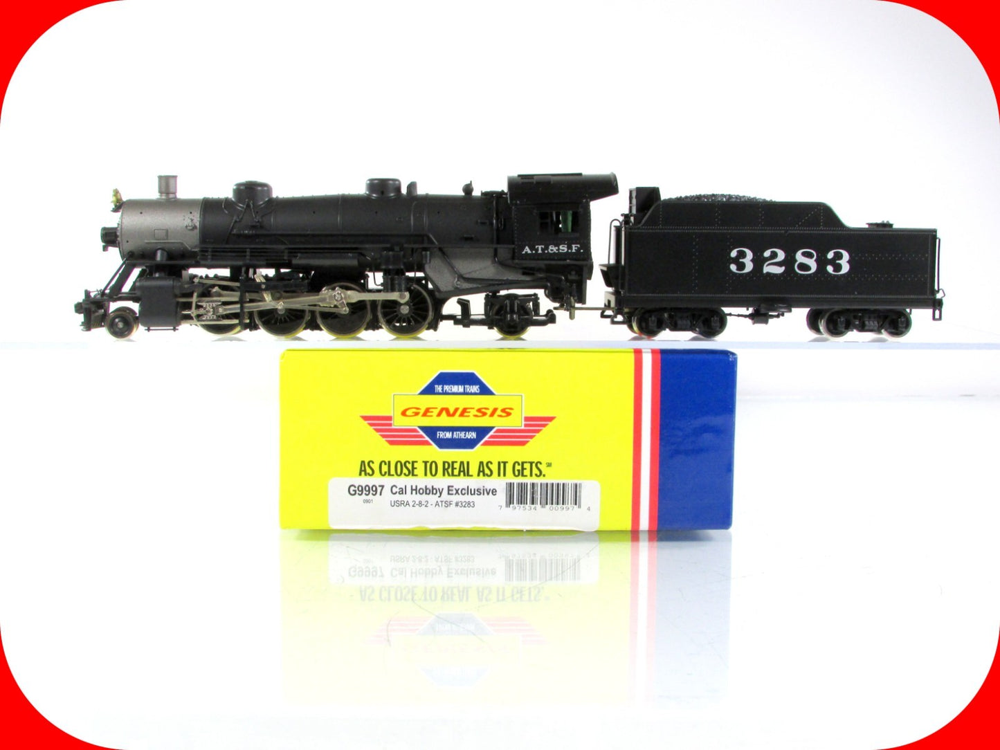 HO Scale ***SANTA FE*** 2-8-2 Steam Locomotive #3283 -- Athearn G9997, DCC Ready