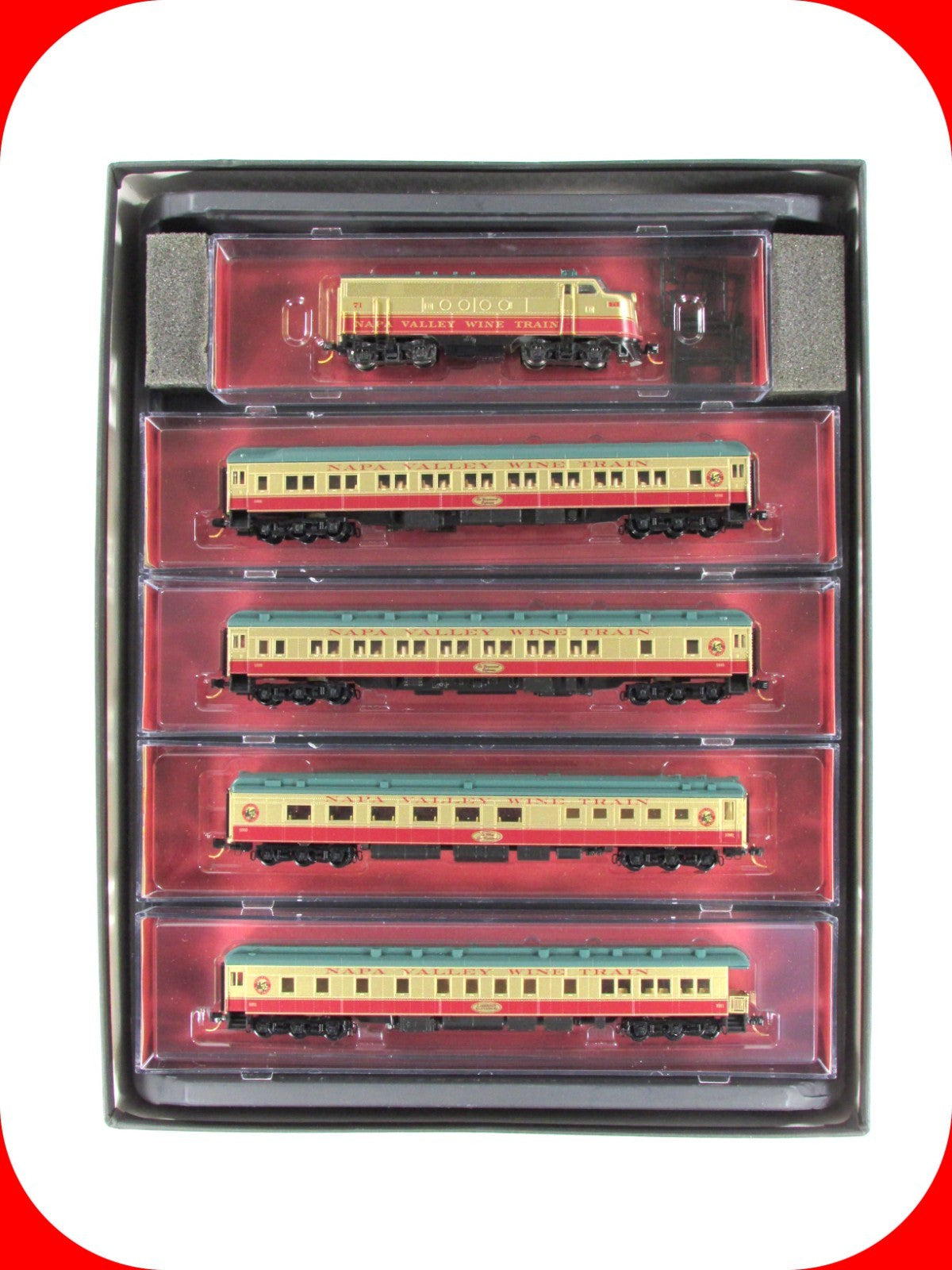 N Scale ***NAPA WINE TRAIN*** Locomotive & Passenger Set - Micro Trains 99301430