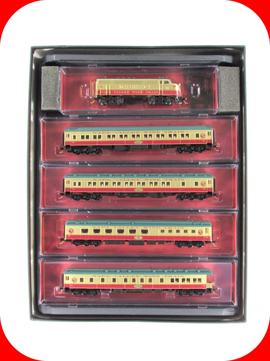 N Scale ***NAPA WINE TRAIN*** Locomotive & Passenger Set - Micro Trains 99301430