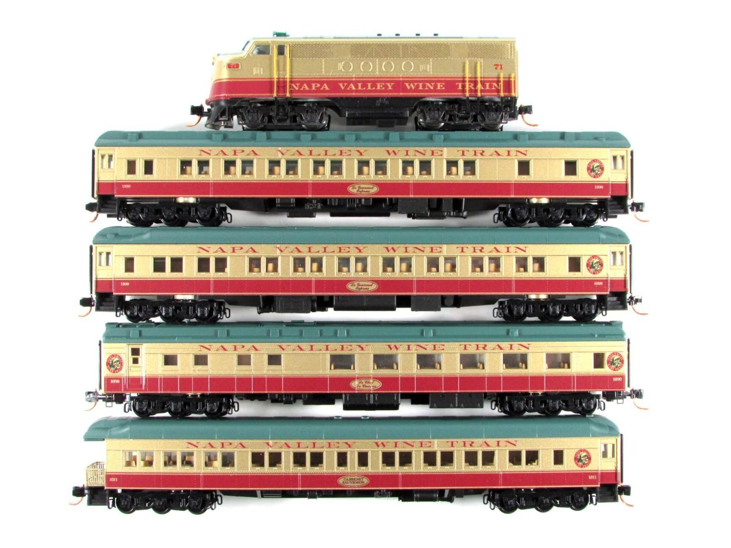 N Scale ***NAPA WINE TRAIN*** Locomotive & Passenger Set - Micro Trains 99301430