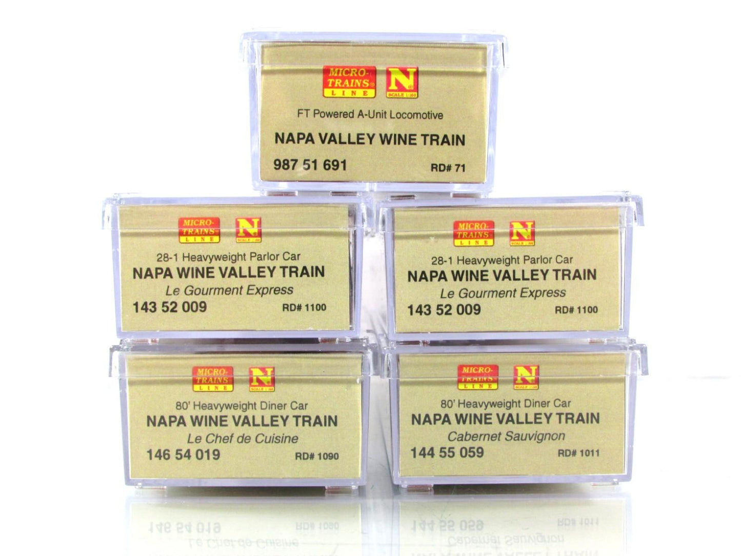 N Scale ***NAPA WINE TRAIN*** Locomotive & Passenger Set - Micro Trains 99301430
