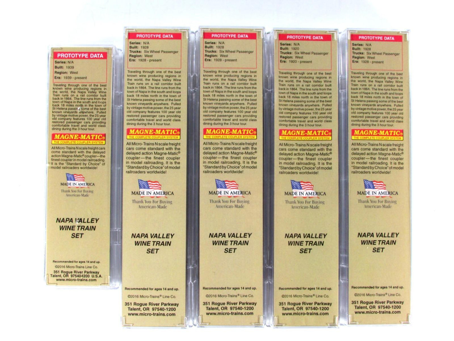 N Scale ***NAPA WINE TRAIN*** Locomotive & Passenger Set - Micro Trains 99301430