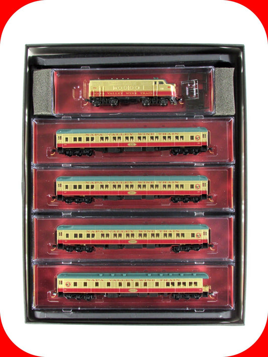 N Scale ***NAPA WINE TRAIN*** Locomotive & Passenger Set - Micro Trains 99301500